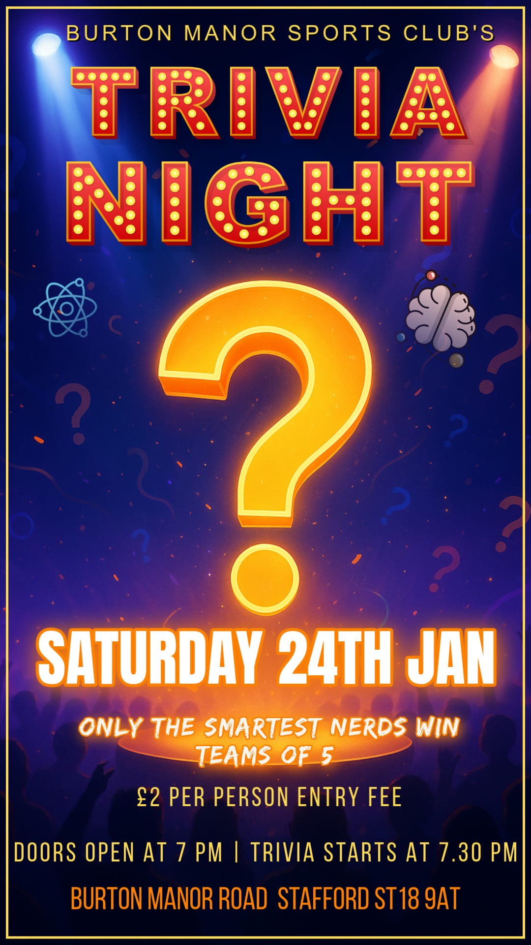 Trivia Night 24th Jan 2026